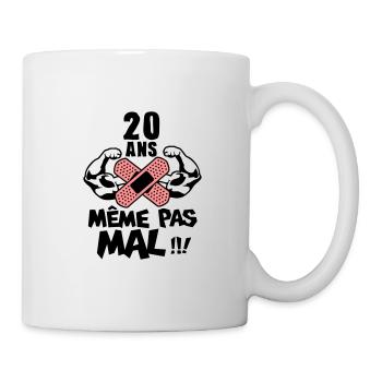 20 ans meme pas mal anniversaire muscle - Mug blanc - blanc - Droite