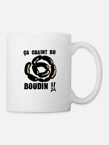 ca craint du boudin expression - Mug blanc - blanc