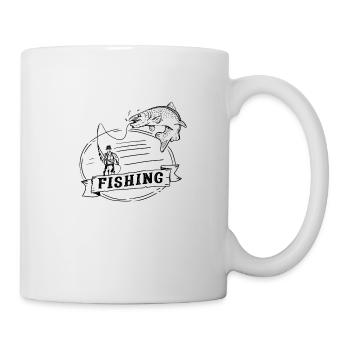 Angler fishing fishing fish - Mug - white - Right