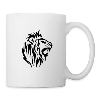lion tribal tatouage dessin 25 - Mug blanc - blanc - Droite