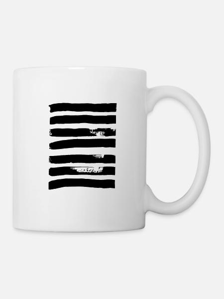Linien dick - Tasse - Weiß