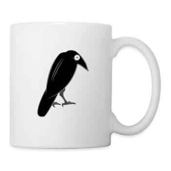 Rabe - Tasse - Weiß - Rechts