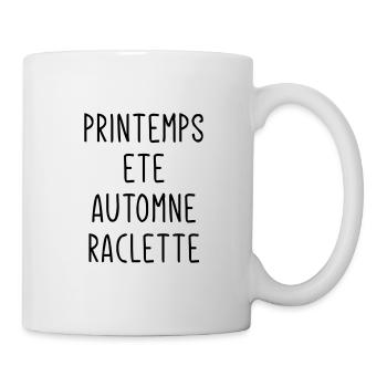 Printemps e te automne raclette - Mug blanc - blanc - Droite