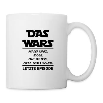 das wars mit der arbeit - Tasse - Weiß - Rechts