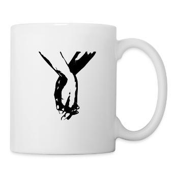 holding hands - Mug - white - Right
