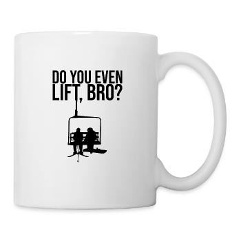 Do you even lift - ski - Mug - white - Right