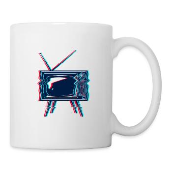 Retro TV TV glitch - Mug - white - Right