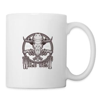 Western Wild West Cowboy skull - Tasse - Weiß - Rechts