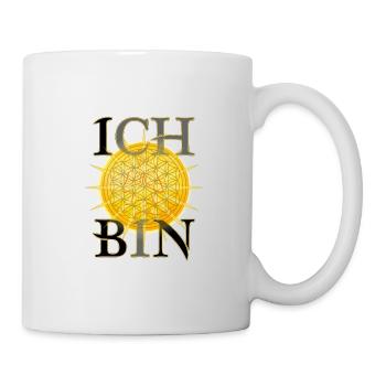 ICH BIN - Lebensblume - Meditation - Sonne - Tasse - Weiß - Rechts