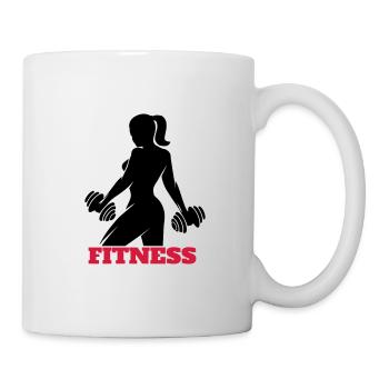 Fitness gym gym gym fitness center - Mug - white - Right