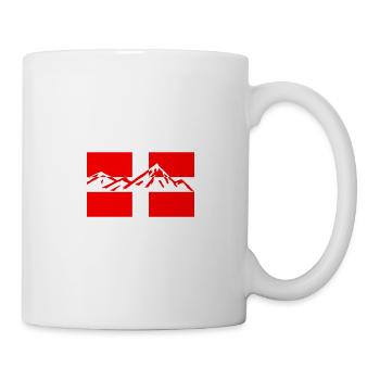 Haute-Savoie und Bergflagge - Tasse - Weiß - Rechts