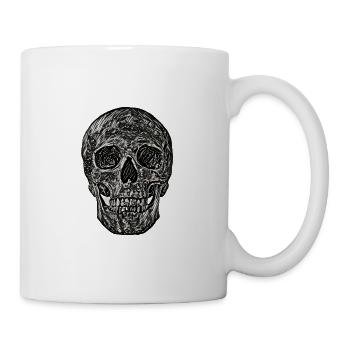 Crâne sombre - Mug blanc - blanc - Droite