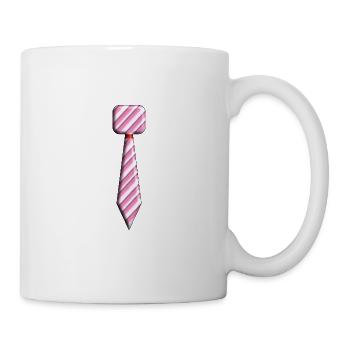 Tie in pink / pink illustration - Mug - white - Right