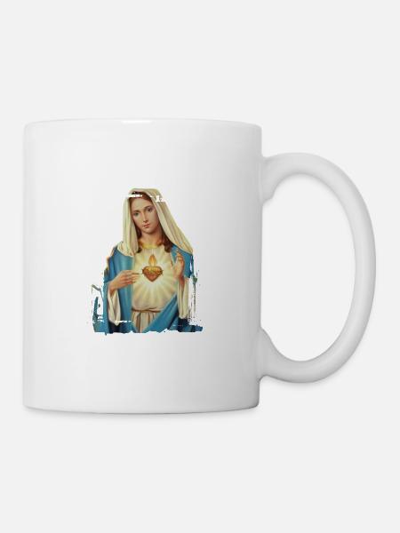 Holly Mary Maria Madonna Mariana Jungfrau Maria - Tasse - Weiß