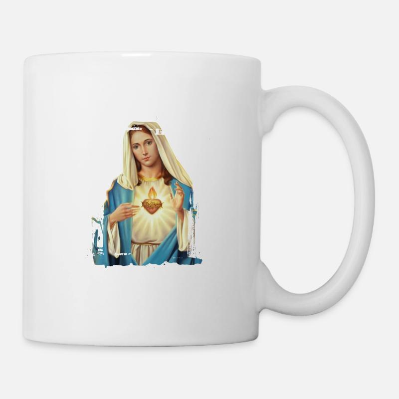 Holly Mary Maria Madonna Mariana Vierge Marie - Mug blanc - blanc