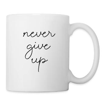 n'abandonne jamais, n'abandonne jamais de dire anglais - Mug blanc - blanc - Droite