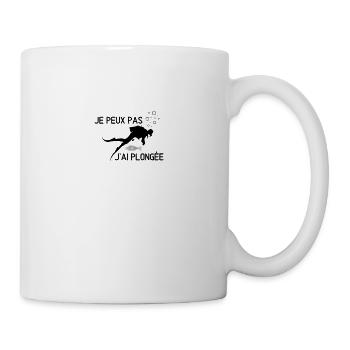Je peux pas j'ai plongée - Mug blanc - blanc - Droite