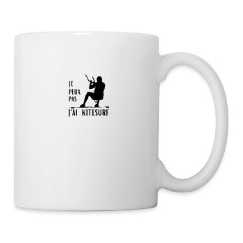 Je peux pas j'ai Kitesurf - Mug blanc - blanc - Droite