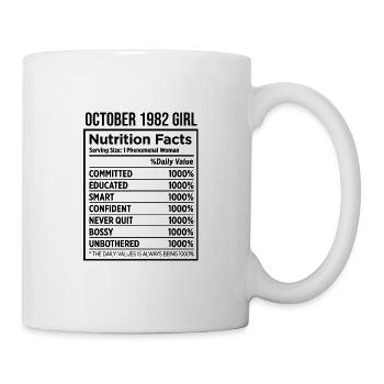 October 1982 - 40th birthday gift. Wife. - Mug - white - Right