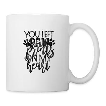 Tu as laissé des empreintes de patte sur mon cœur - Dog Saying - Mug blanc - blanc - Droite