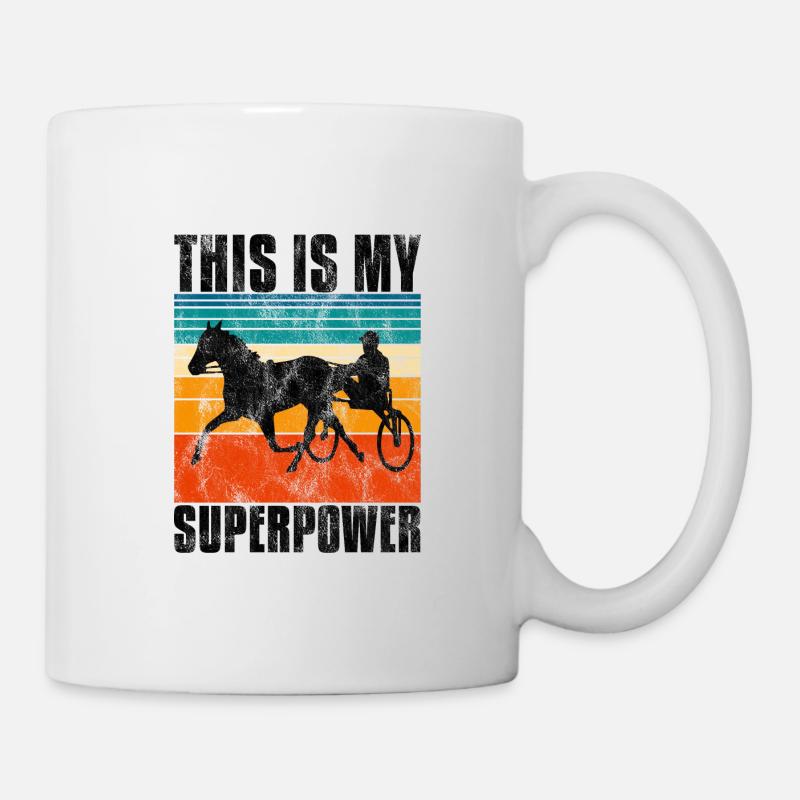 Ceci est ma Superpower Trotting Race Trabreiter Sulky - Mug blanc - blanc