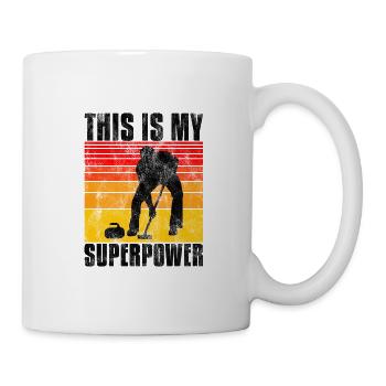 Le curling est mon curleur de superpuissance - Mug blanc - blanc - Droite