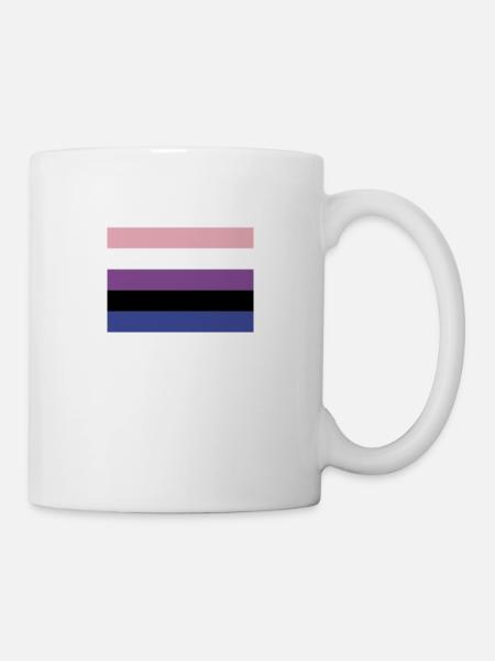 Genderfluid Pride Flag - Tasse - Weiß