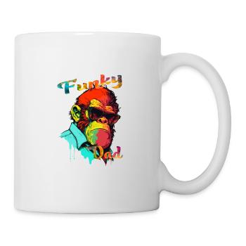 Funky Dad. Geburtstag, Vatertag. Gorilla - Tasse - Weiß - Rechts