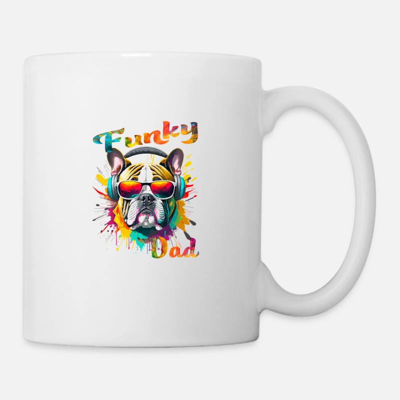 Funky Dad. Geburtstag, Vatertag. Hund - Tasse - Weiß