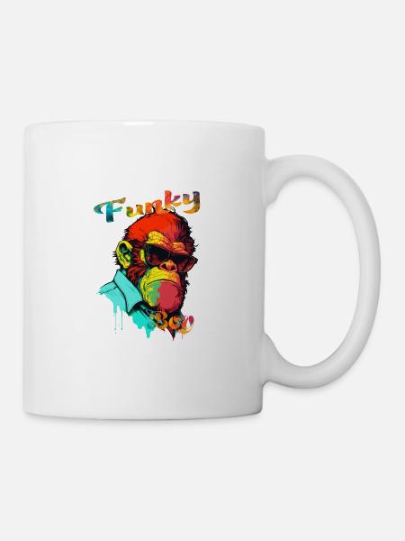 Funky Boy Gorilla - Tasse - Weiß