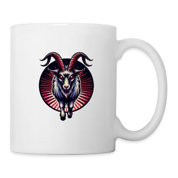 Böse Ziege Tierliebhaber Bauernhof Design - Tasse - Weiß - Rechts