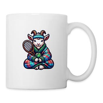 Chèvre Joueur De Tennis Design Sportif - Mug blanc - blanc - Droite