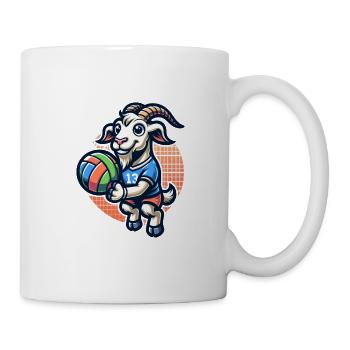Lustiger Ziegen Volleyball Spieler - Tasse - Weiß - Rechts