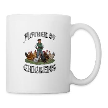 Poulet Mère Drôle Femme De Fermier Poulets Poulailler - Mug blanc - blanc - Droite