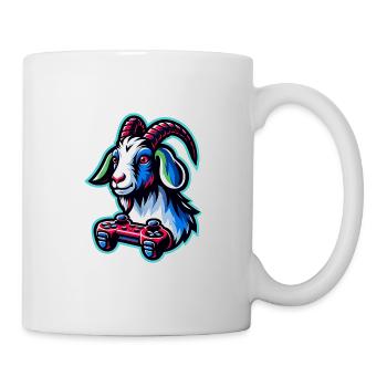 Gambling Goat with Gamepad Gamer - Mug - white - Right