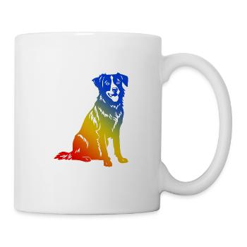 Australian Shepherd Dog Multicolored - Mug - white - Right