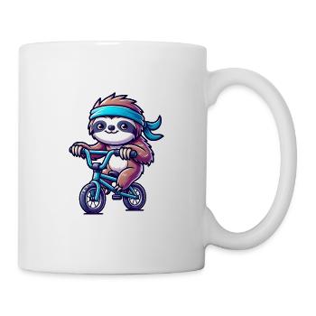 Drôle de paresse sur la conception du vélo BMX - Mug blanc - blanc - Droite