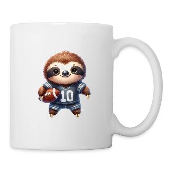 Mignon paresseux jouant au football américain - Mug blanc - blanc - Droite