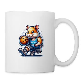 Hamster de basket-ball cool pour les fans de sport - Mug blanc - blanc - Droite