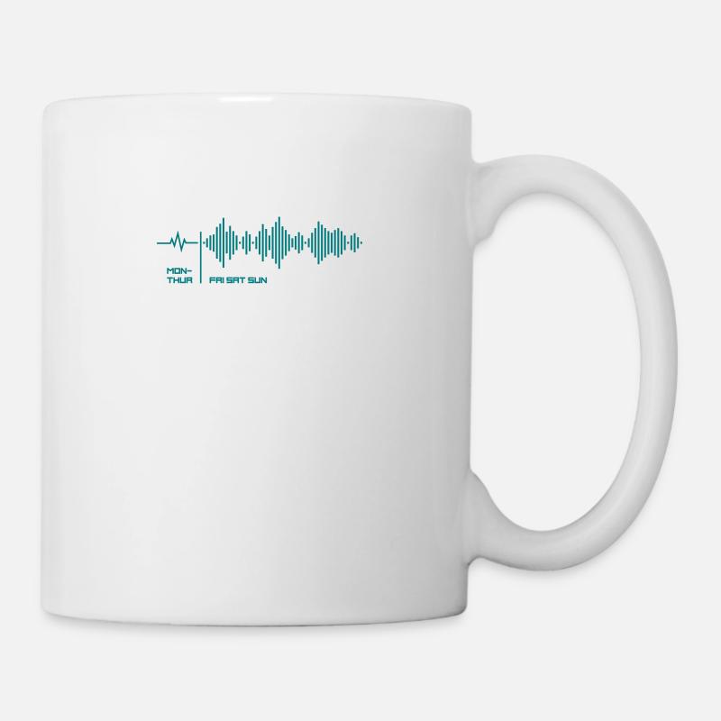 Week-ends - Week-end Fréquence Musique seule couleur - Mug blanc - blanc