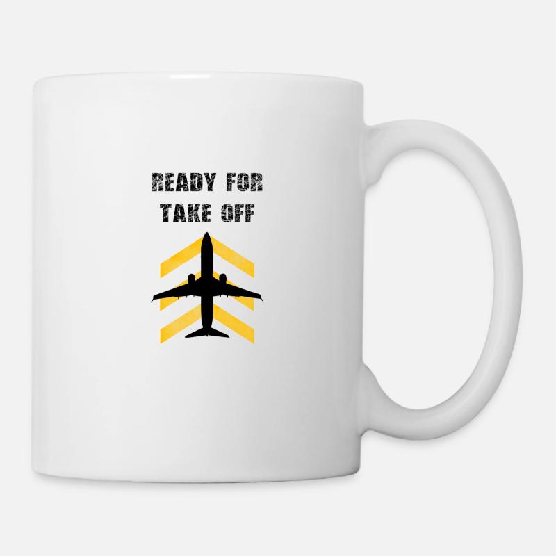 Airplane Take Off Pilot Aviation Gift Kids - Mug - white