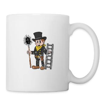 Retro vintage grunge chimney sweep chimney sweep - Mug - white - Right