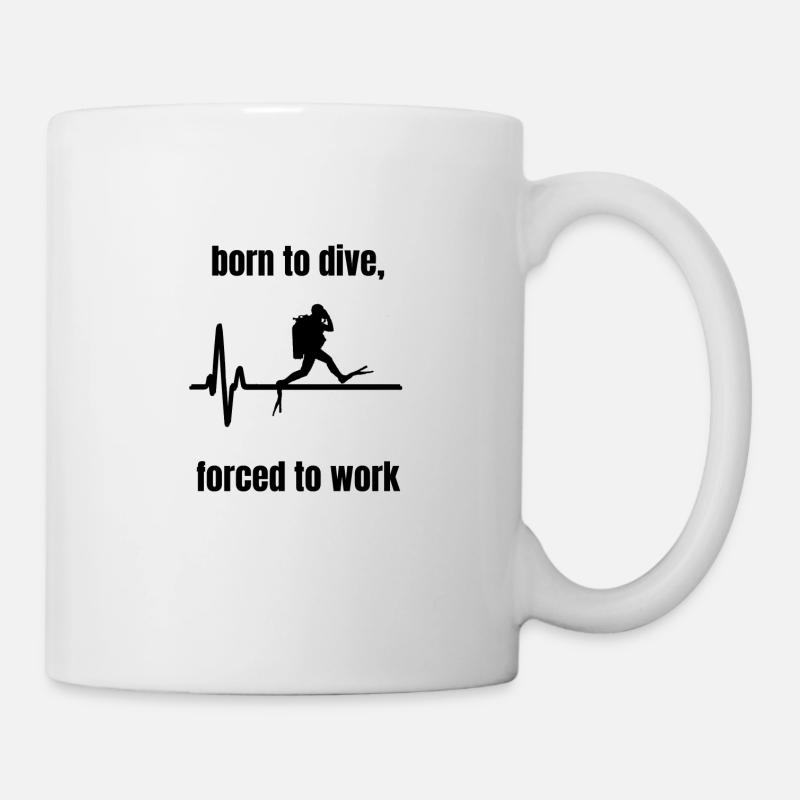 Diver diving underwater scuba diving gift - Mug - white