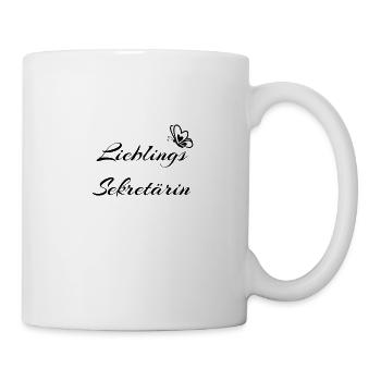 Lieblings Sekretärin Frauen Büro Damen Geschenk - Tasse - Weiß - Rechts