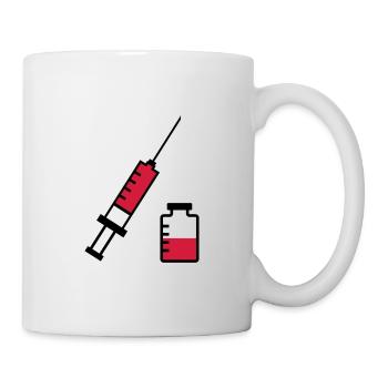 Spritze - Tasse - Weiß - Rechts