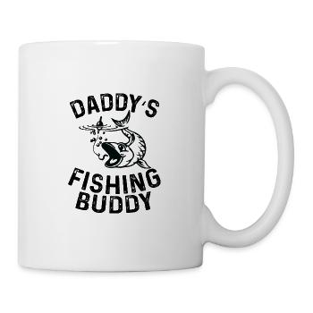 Daddy es Fishing Buddy Shirt - Tasse - Weiß - Rechts