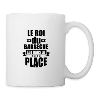 le roi du barbecue est dans la place - Mug blanc - blanc - Droite