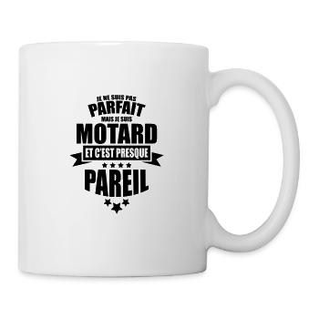 je ne suis pas parfait mais je suis motard - Mug blanc - blanc - Droite