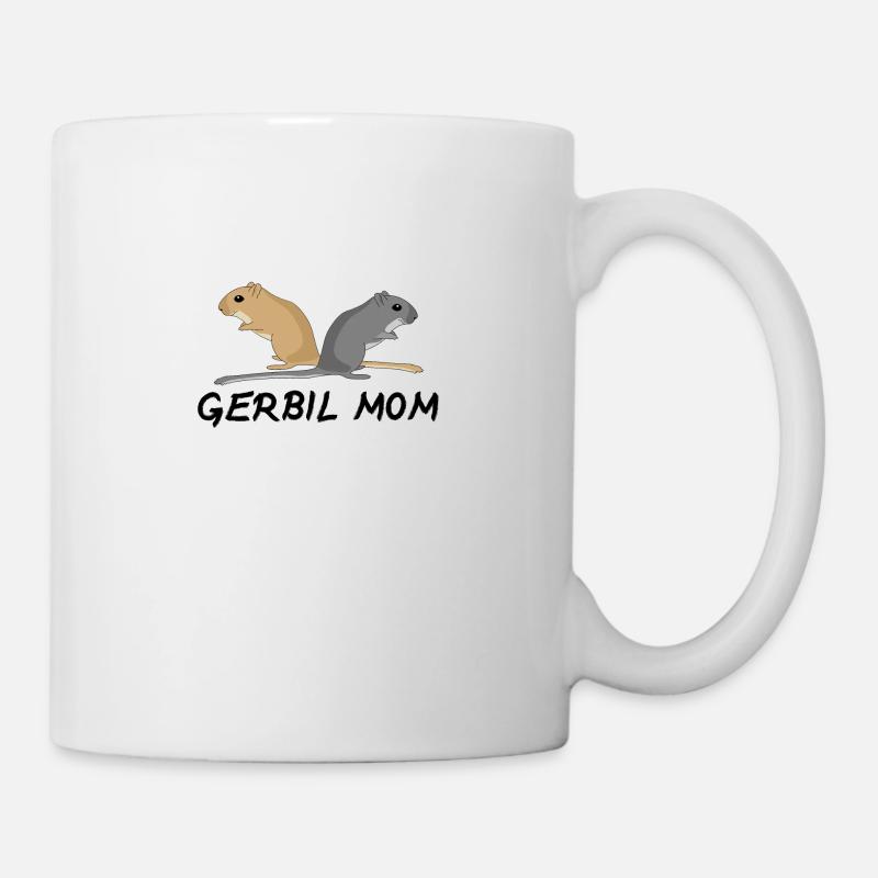 Gerbil Mom - Souris de course - Souris de course du désert - Souris - Mug blanc - blanc