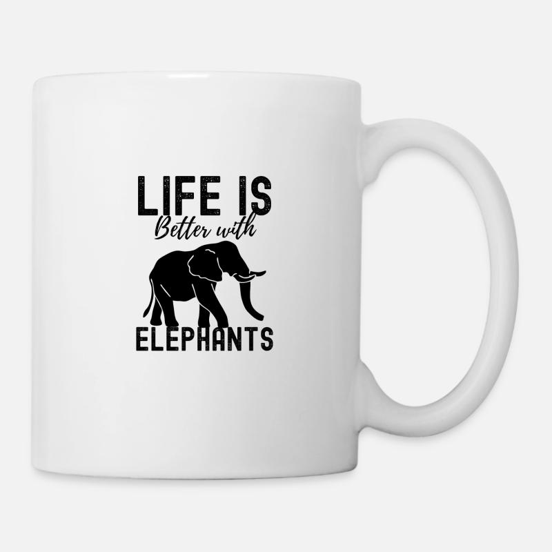 Elefant - Tasse - Weiß